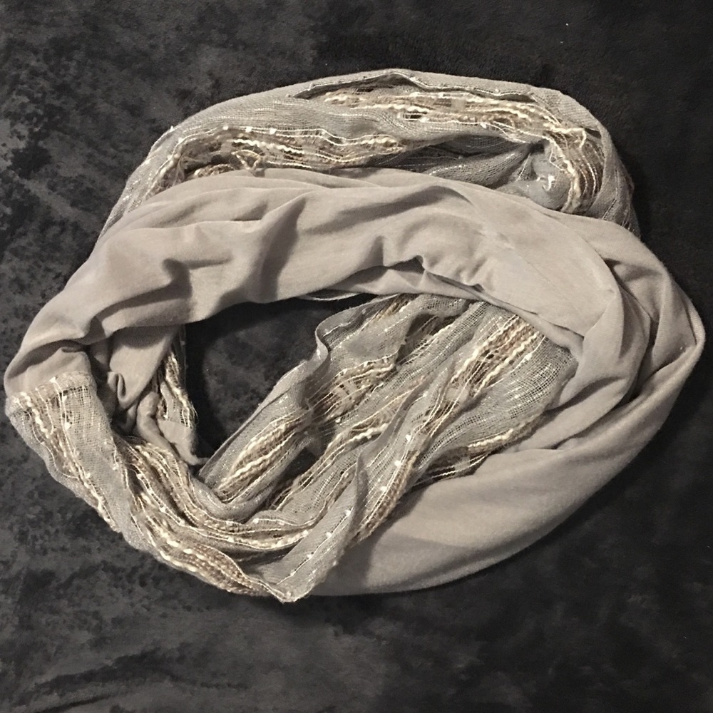 Gray infinity scarf